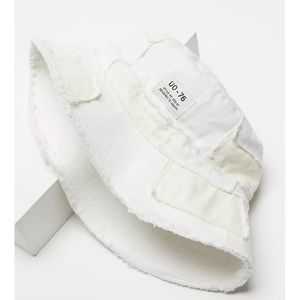 UO bucket hat patchwork white